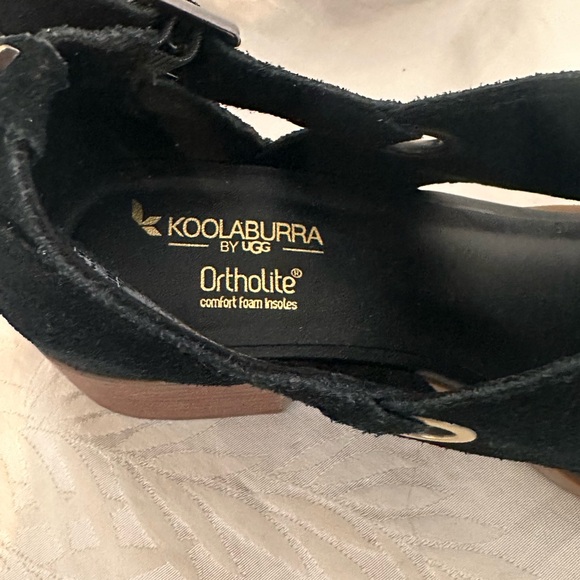 Koolaburra  by UGG Black Suede Block Heel Sandals - Picture 3 of 9